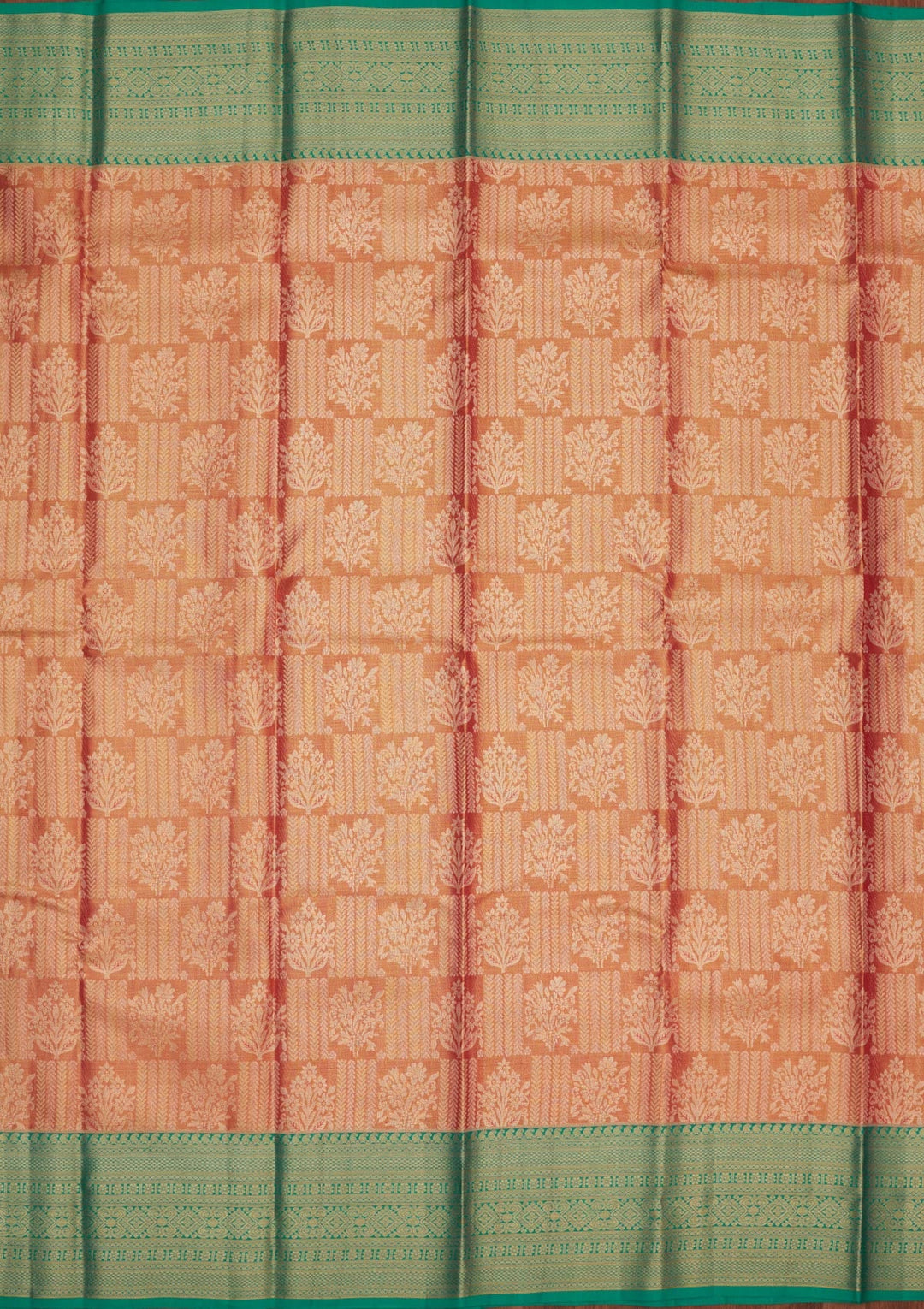 Peach Zariwork Pure Silk Saree-Koskii