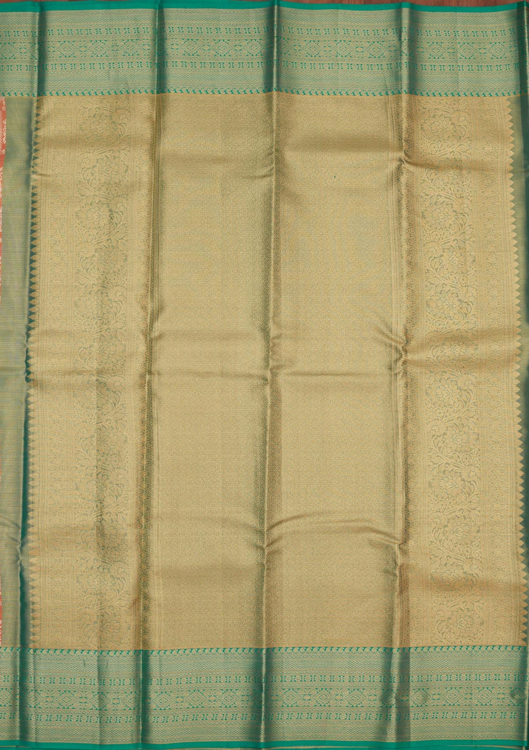 Peach Zariwork Pure Silk Saree-Koskii