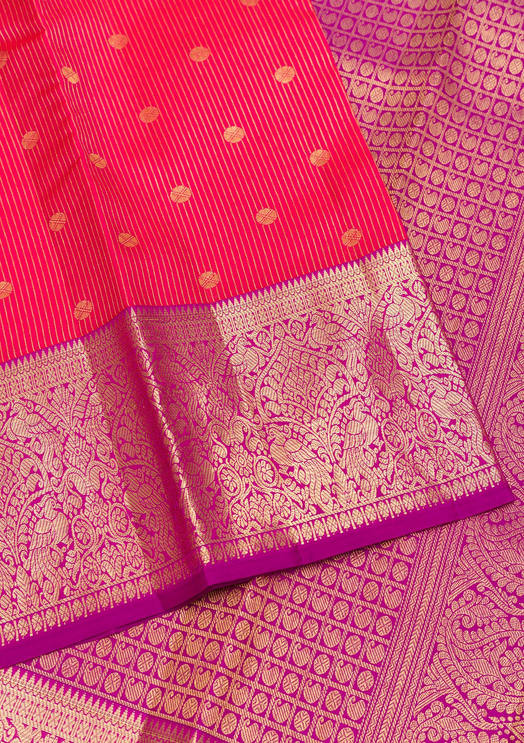 Pink Zariwork Pure Silk Saree-Koskii
