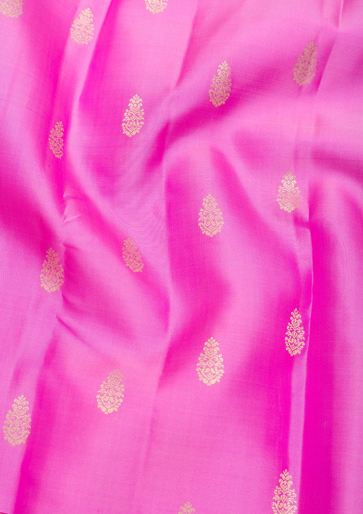 Pink Zariwork Pure Silk Saree-Koskii