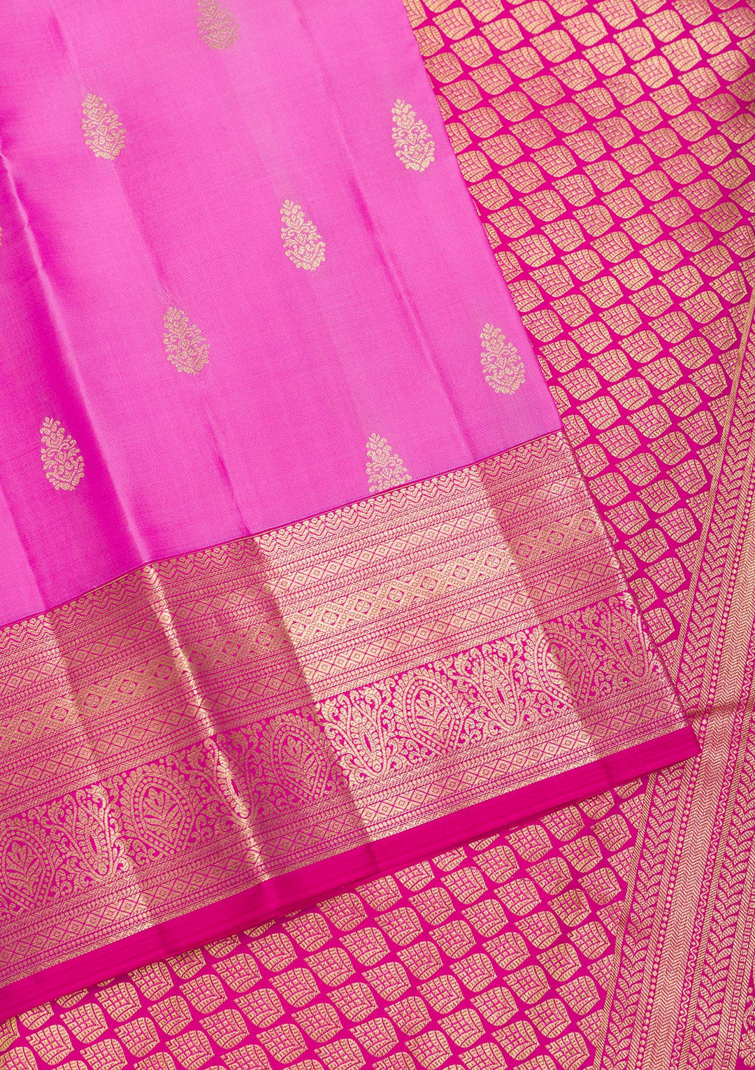Pink Zariwork Pure Silk Saree-Koskii