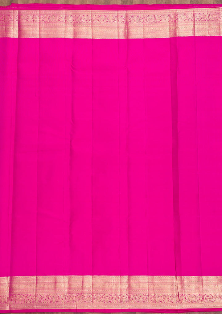 Pink Zariwork Pure Silk Saree-Koskii