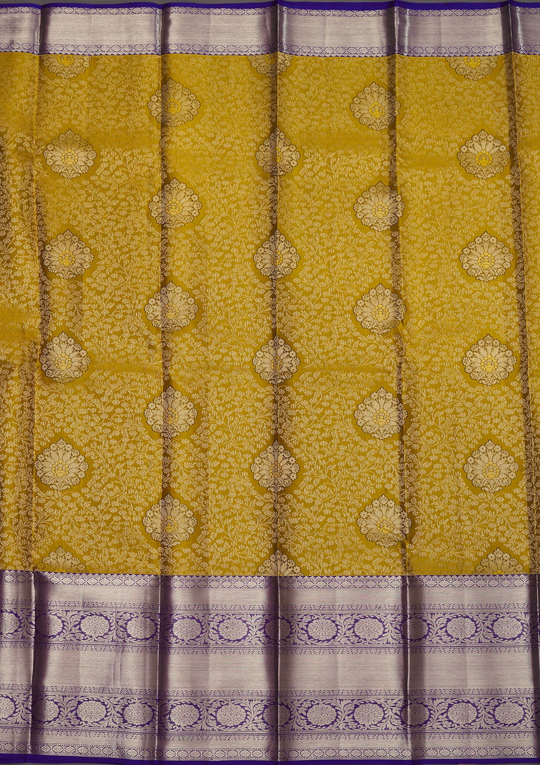 Pista Green Zariwork Pure Silk Saree-Koskii