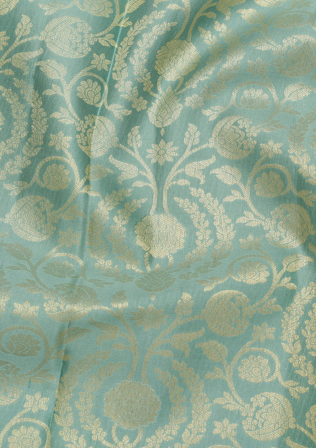 Pista Green Zariwork Pure Silk Saree-Koskii