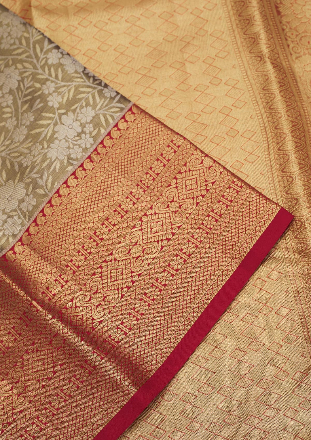 Pista Green Zariwork Pure Silk Saree-Koskii