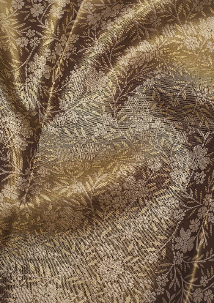 Pista Green Zariwork Pure Silk Saree-Koskii