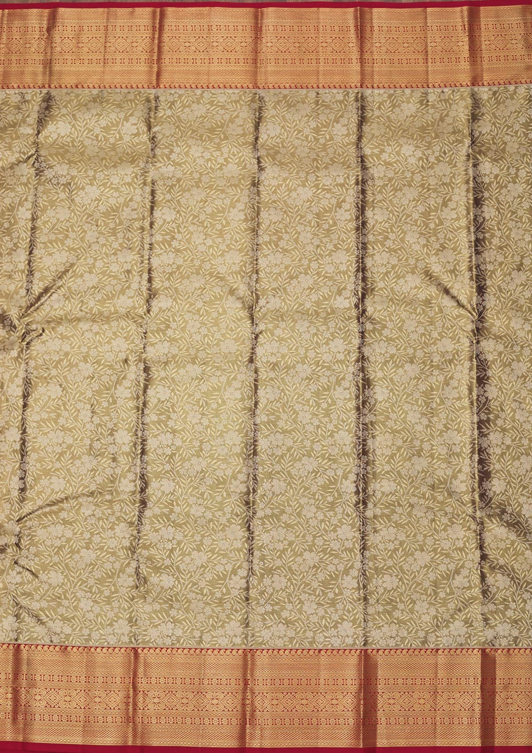 Pista Green Zariwork Pure Silk Saree-Koskii