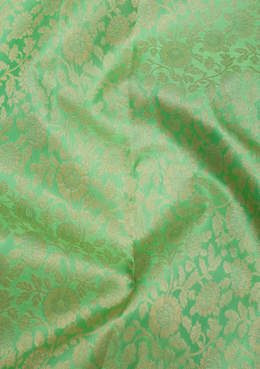 Pista Green Zariwork Pure Silk Saree-Koskii