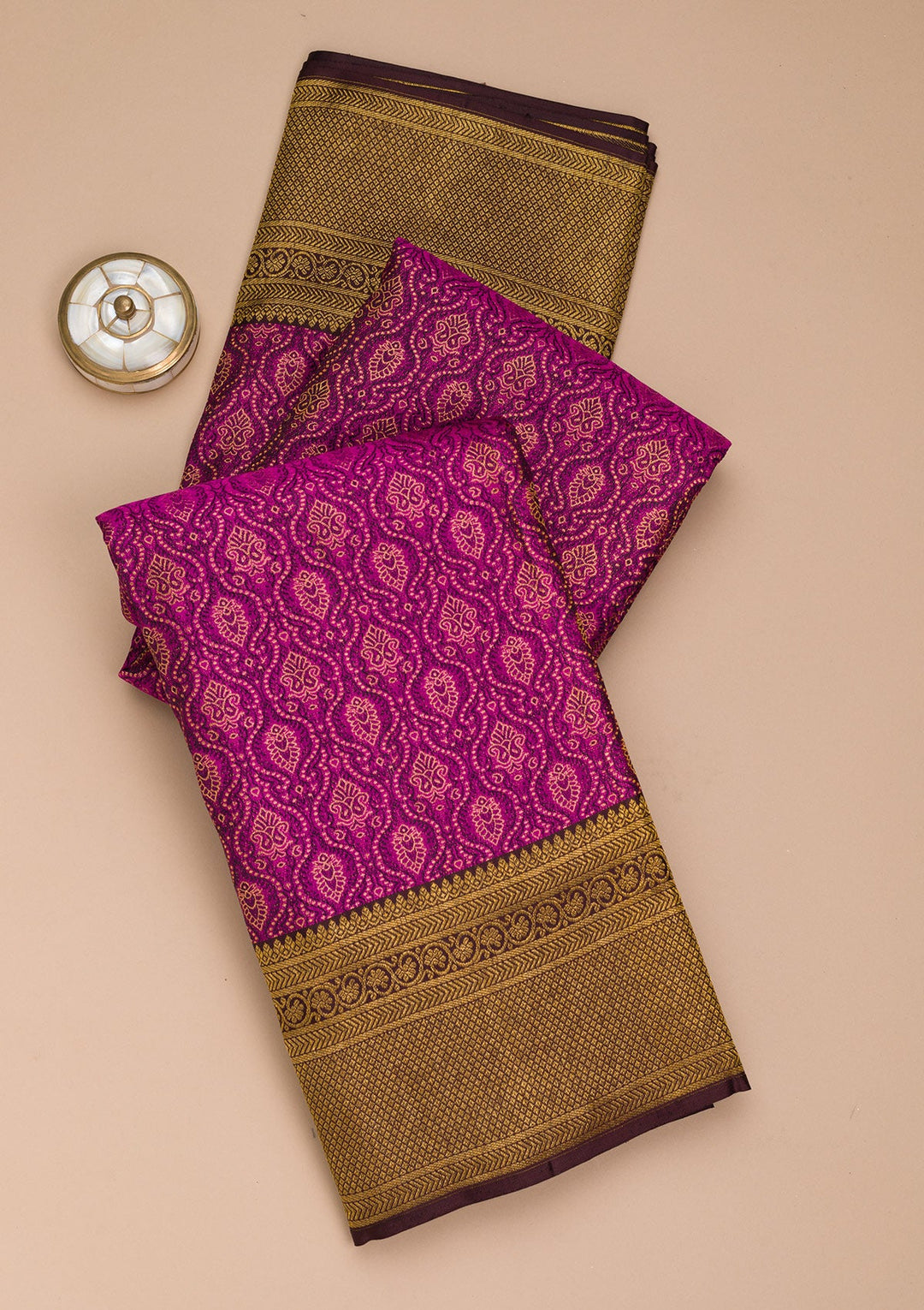 Purple Zariwork Pure Silk Saree-Koskii