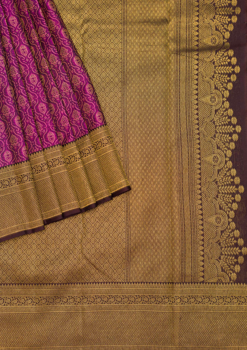 Purple Zariwork Pure Silk Saree-Koskii