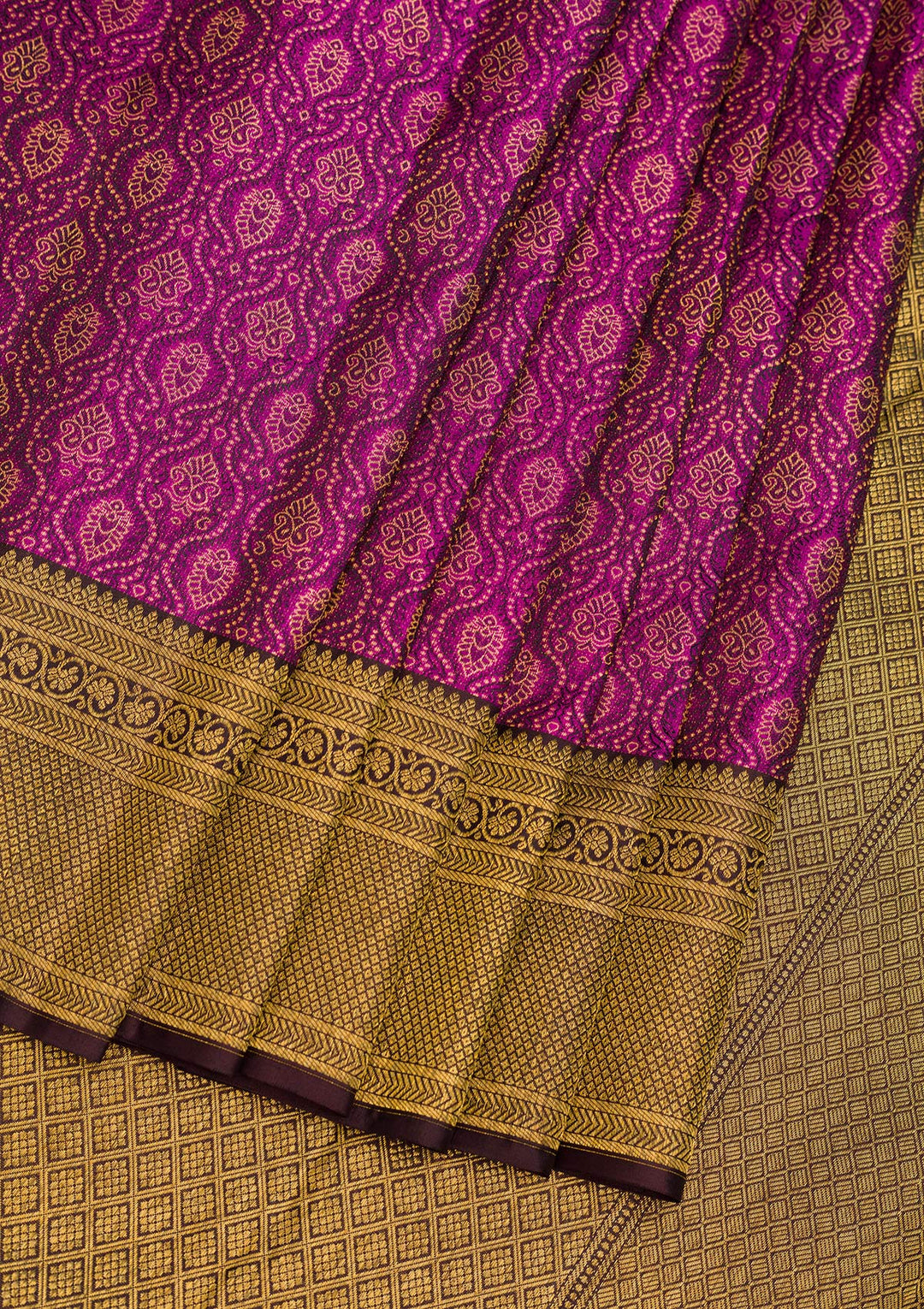 Purple Zariwork Pure Silk Saree-Koskii