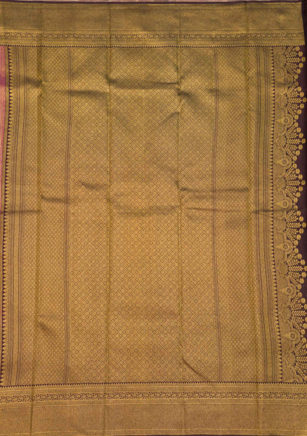 Purple Zariwork Pure Silk Saree-Koskii