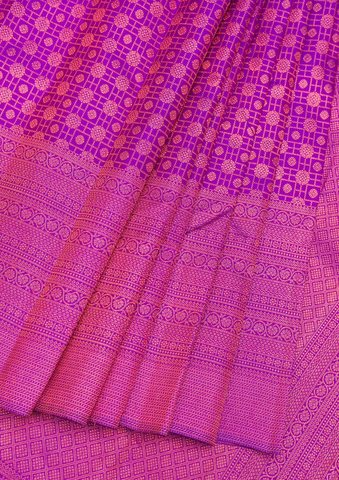 Purple Zariwork Pure Silk Saree-Koskii