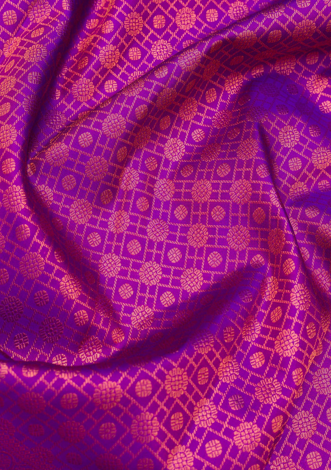 Purple Zariwork Pure Silk Saree-Koskii