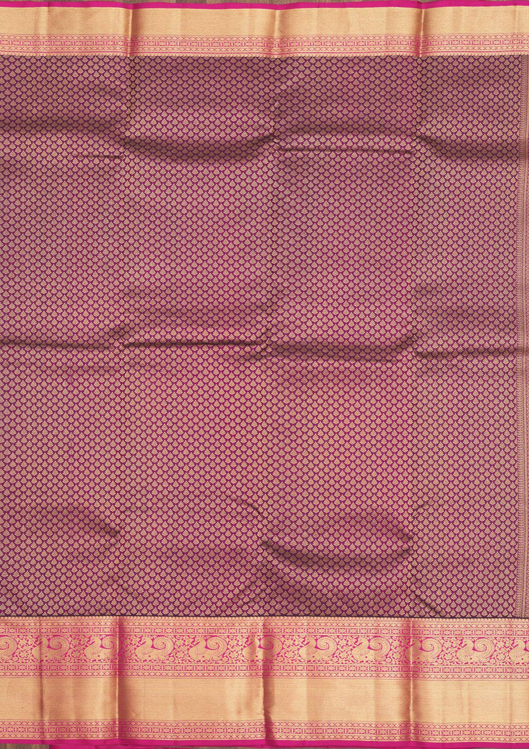 Purple Zariwork Pure Silk Saree-Koskii