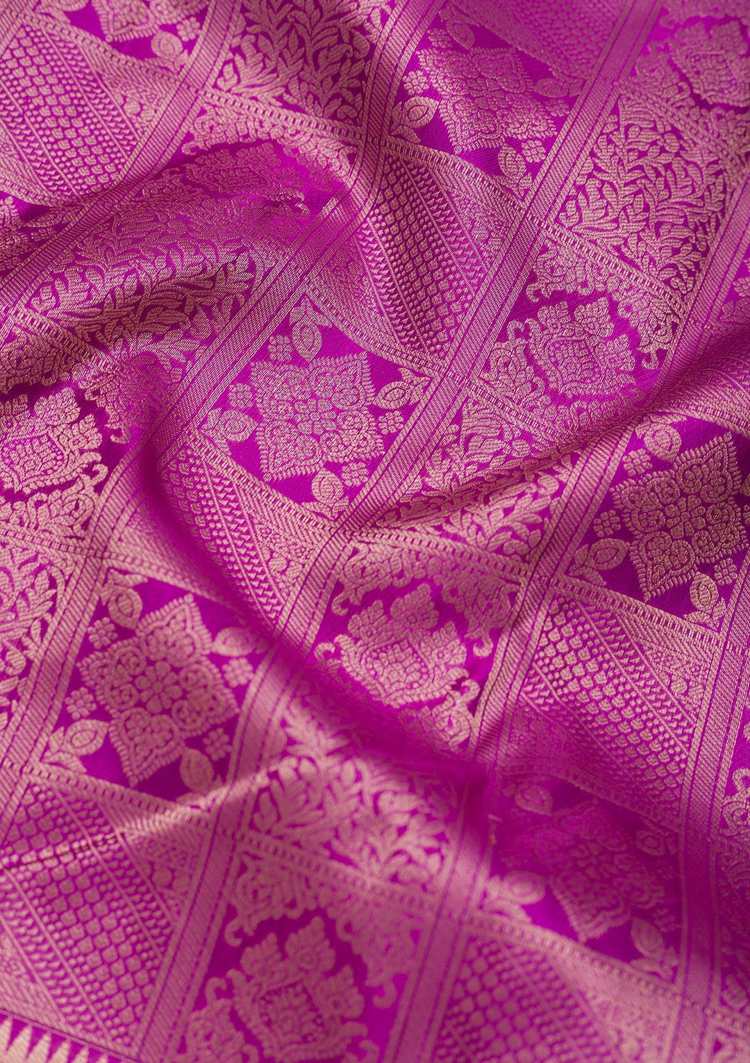 Purple Zariwork Pure Silk Saree-Koskii