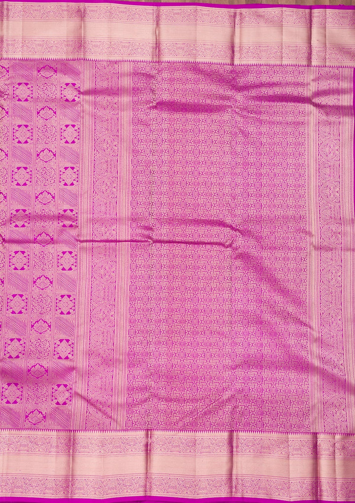 Purple Zariwork Pure Silk Saree-Koskii
