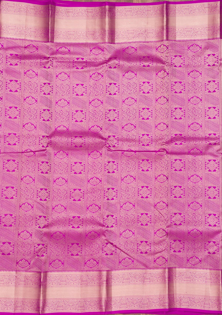 Purple Zariwork Pure Silk Saree-Koskii