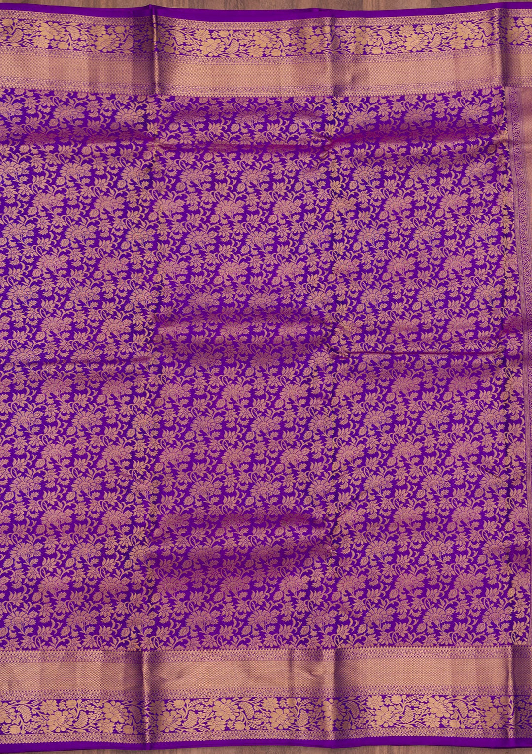 Purple Zariwork Pure Silk Saree-Koskii