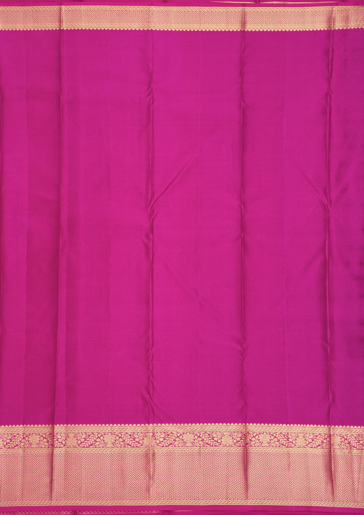 Purple Zariwork Pure Silk Saree-Koskii