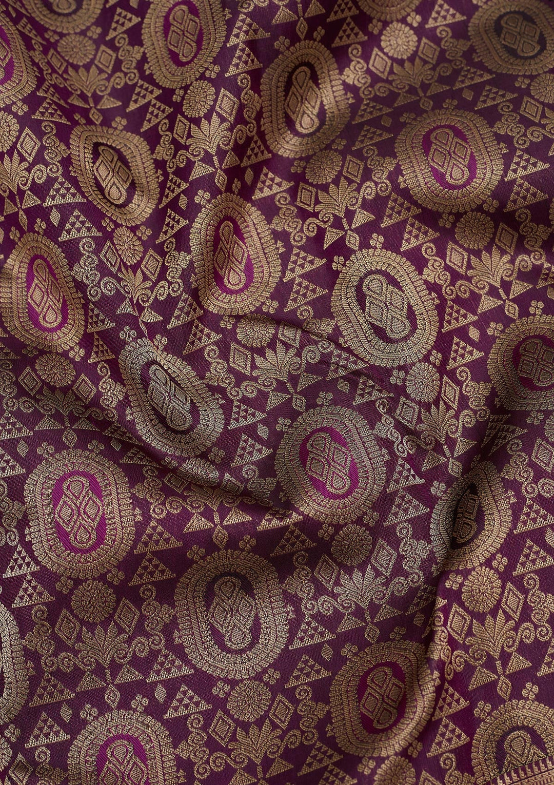 Purple Zariwork Pure Silk Saree-Koskii