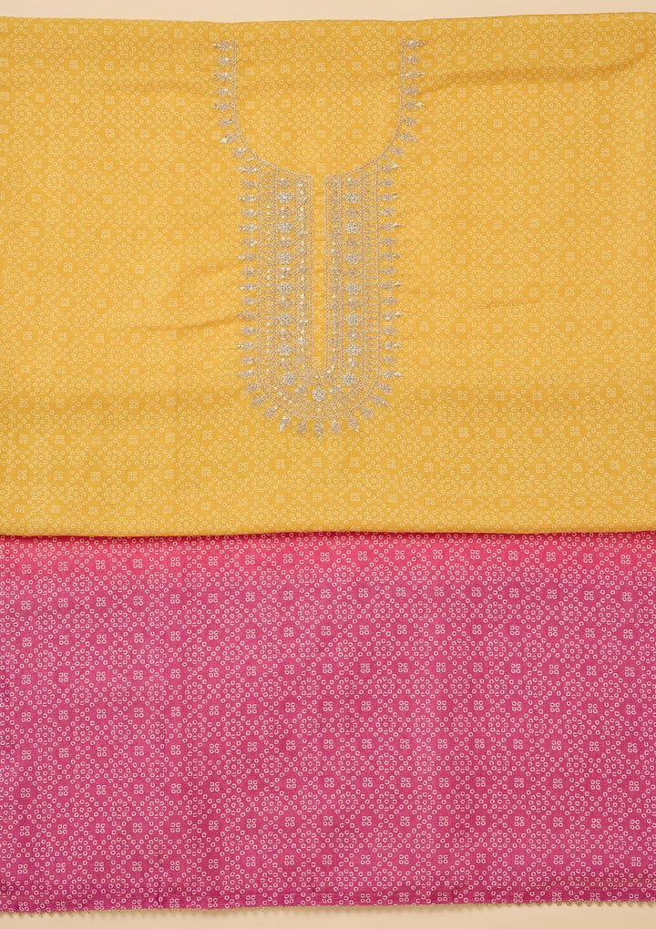 Purple Zariwork Tissue Unstitched Salwar Suit-Koskii