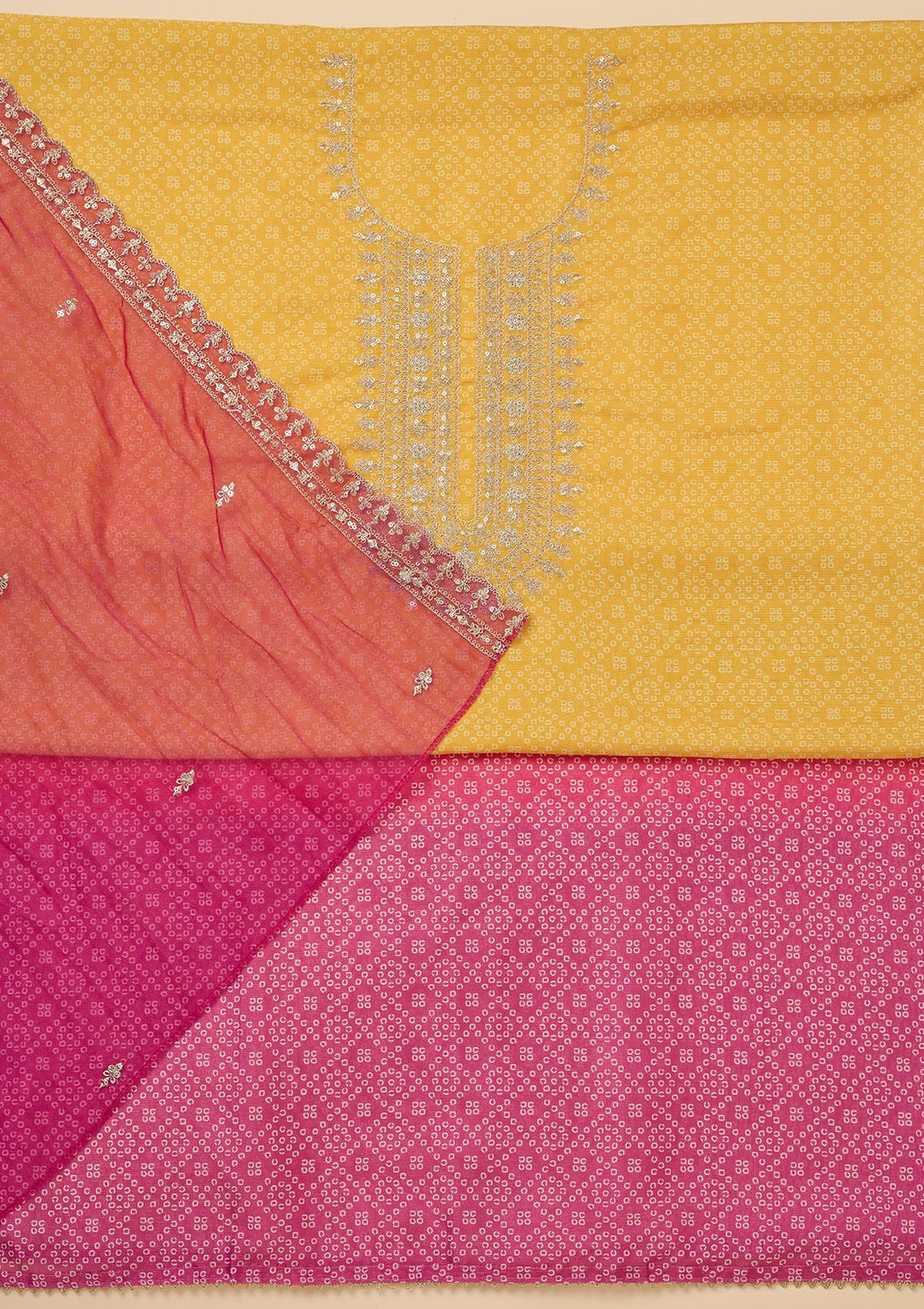 Purple Zariwork Tissue Unstitched Salwar Suit-Koskii