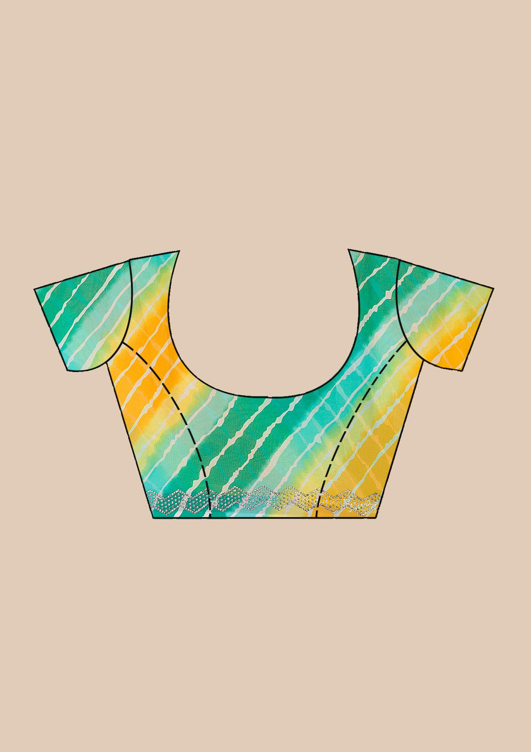 Rama Green Stonework Georgette Saree-Koskii