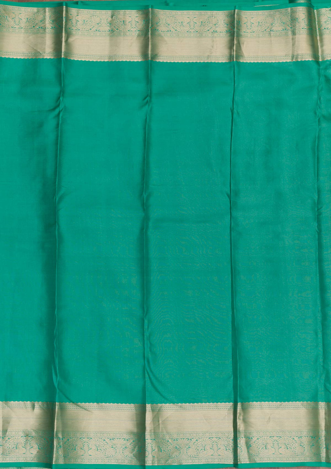 Rama Green Zariwork Pure Silk Saree-Koskii