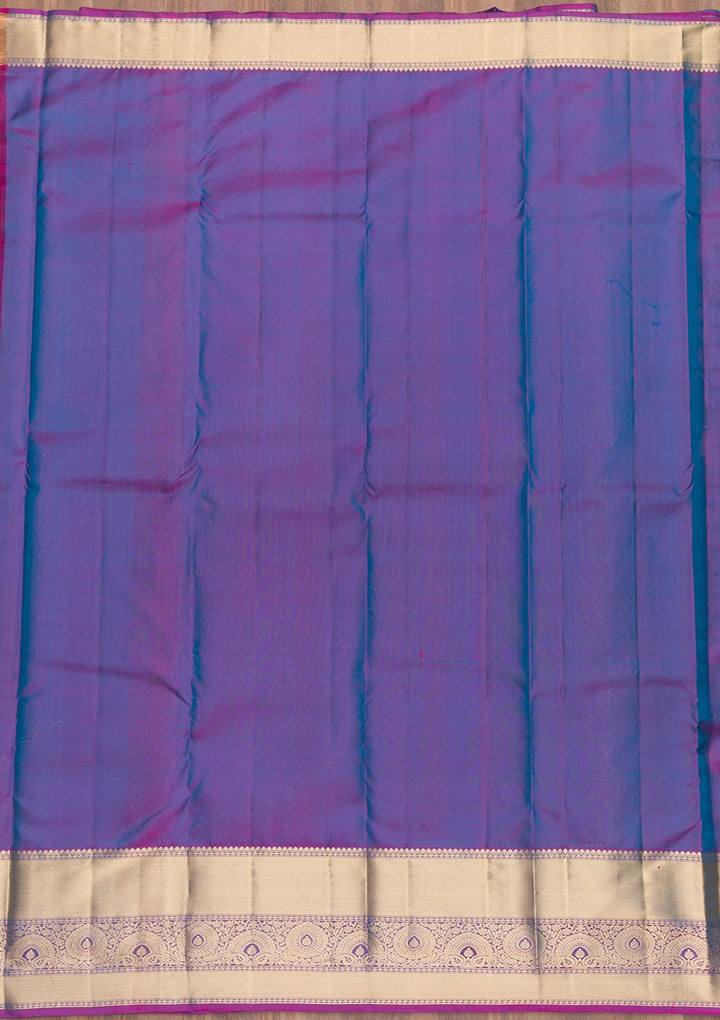 Rama Green Zariwork Pure Silk Saree-Koskii