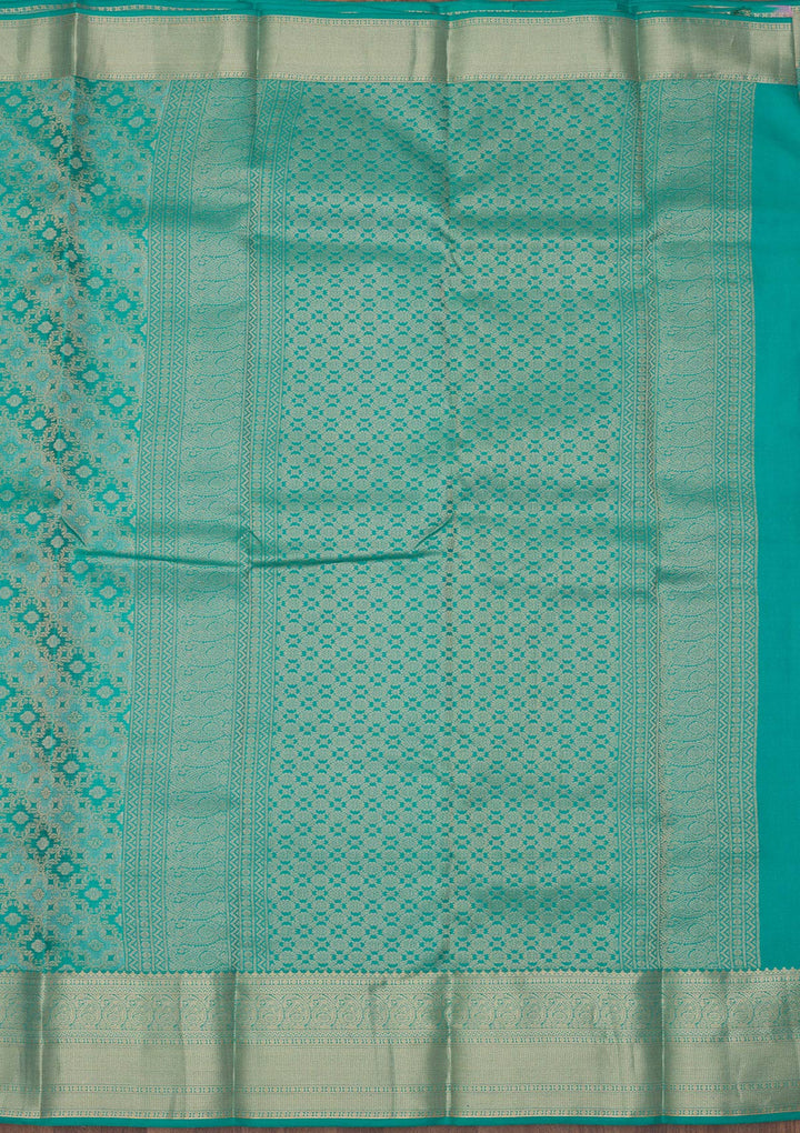 Rama Green Zariwork Pure Silk Saree