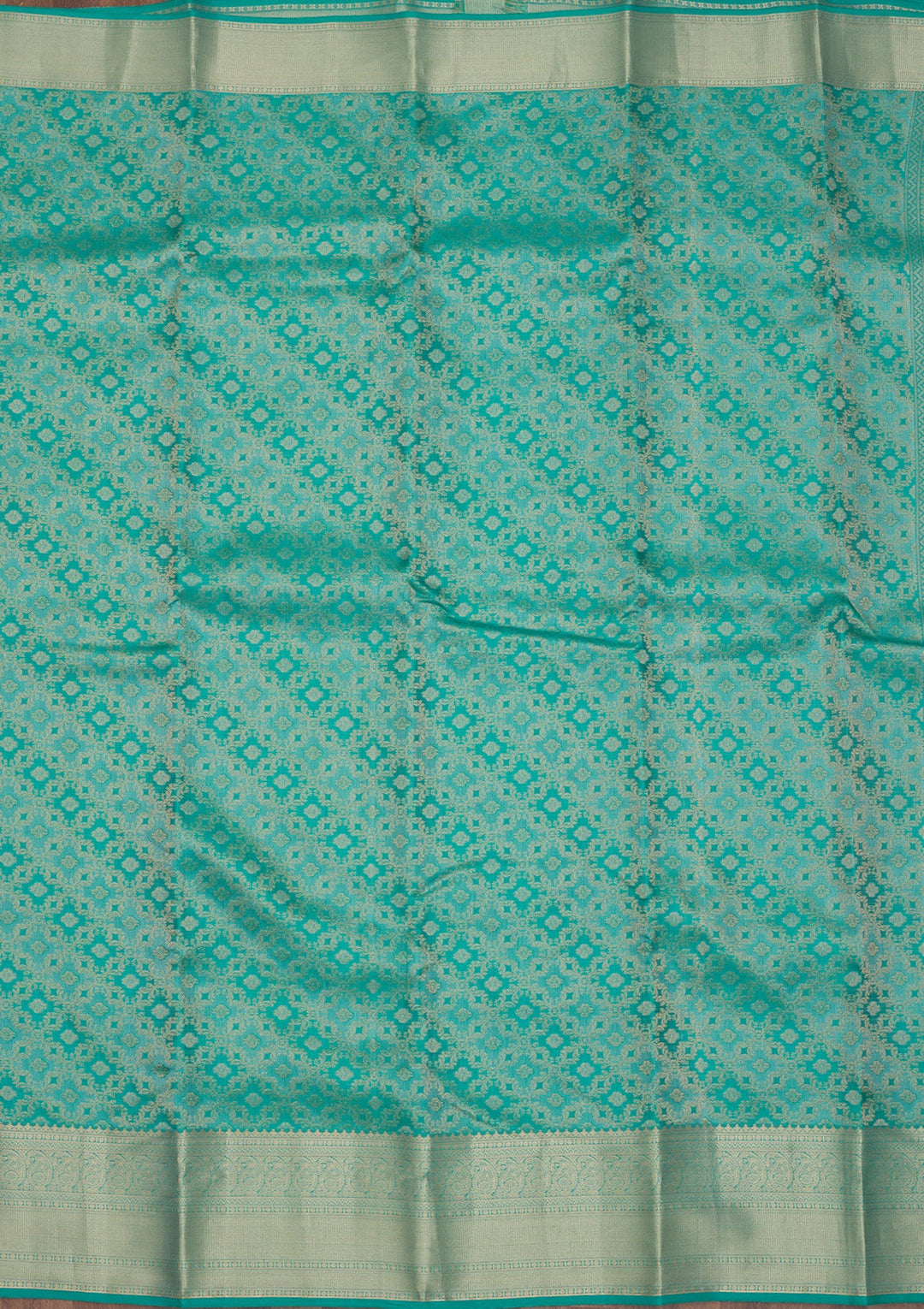 Rama Green Zariwork Pure Silk Saree