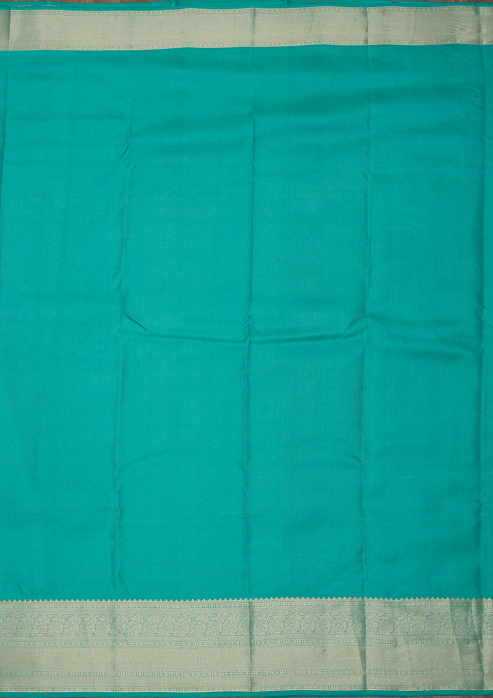 Rama Green Zariwork Pure Silk Saree