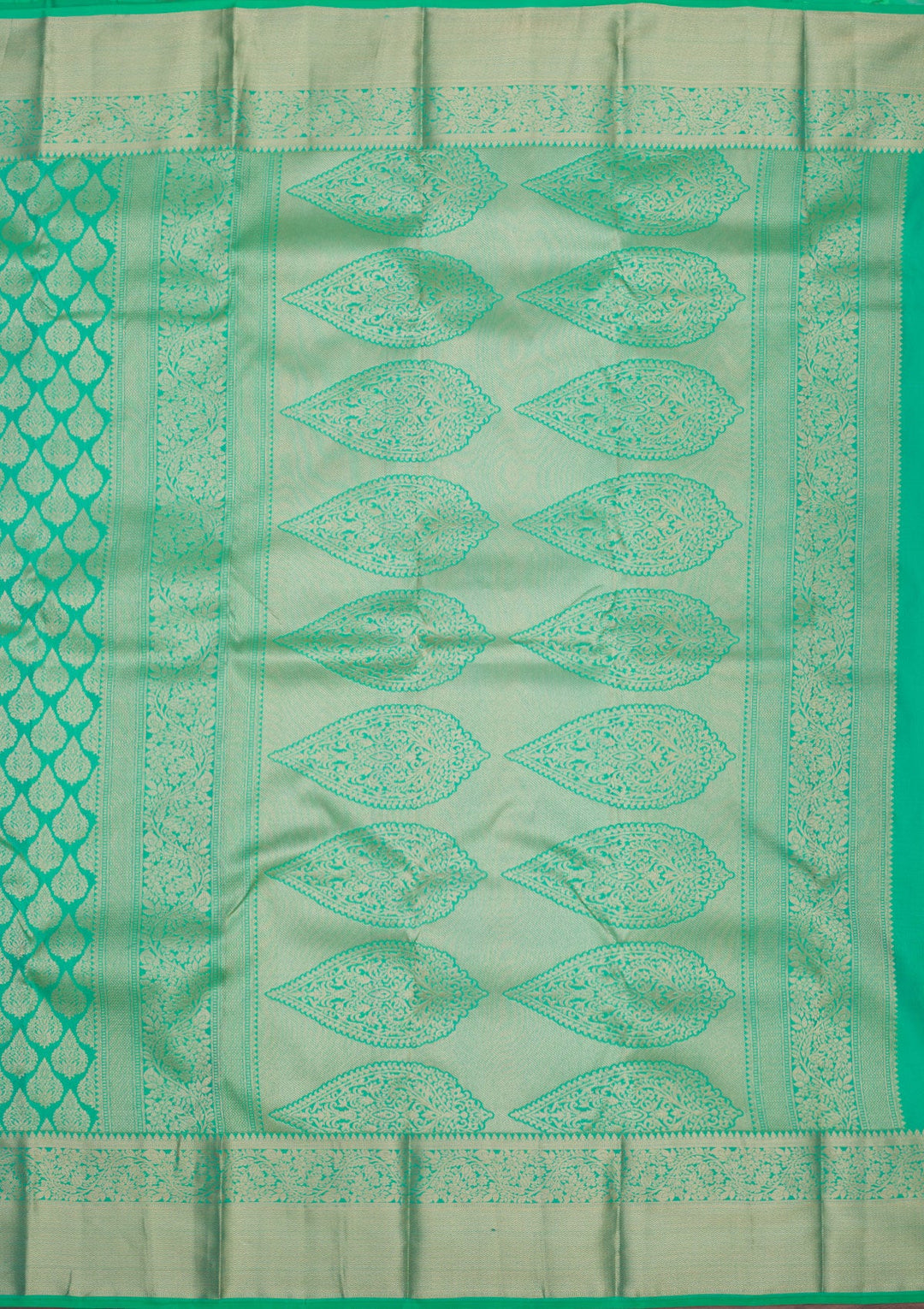 Rama Green Zariwork Pure Silk Saree