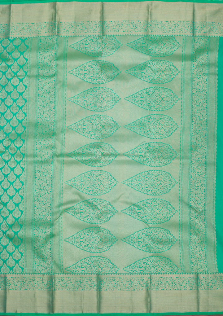 Rama Green Zariwork Pure Silk Saree