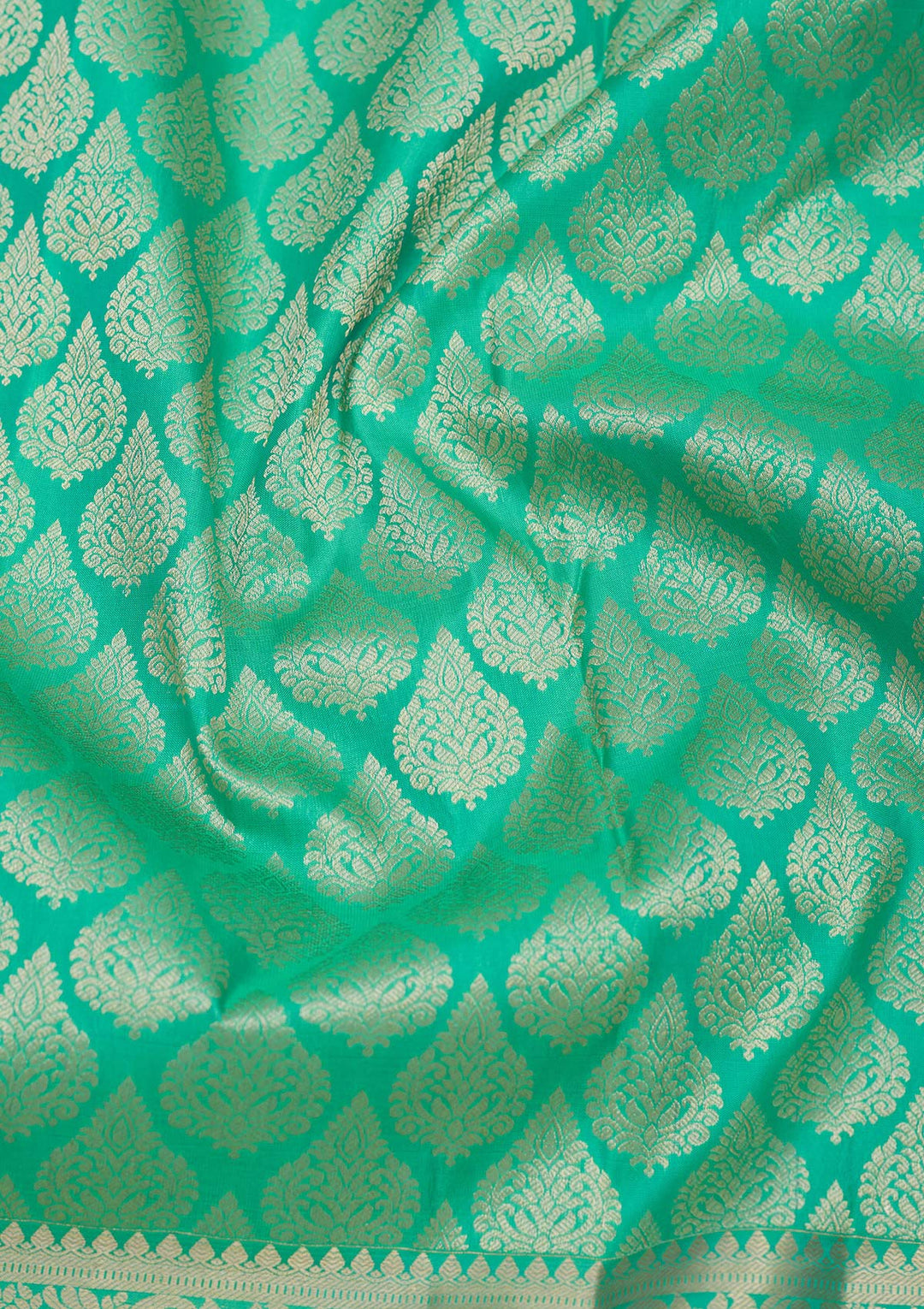 Rama Green Zariwork Pure Silk Saree