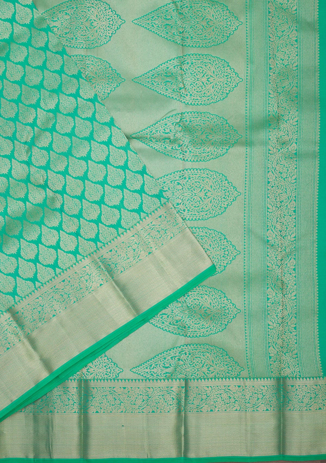 Rama Green Zariwork Pure Silk Saree