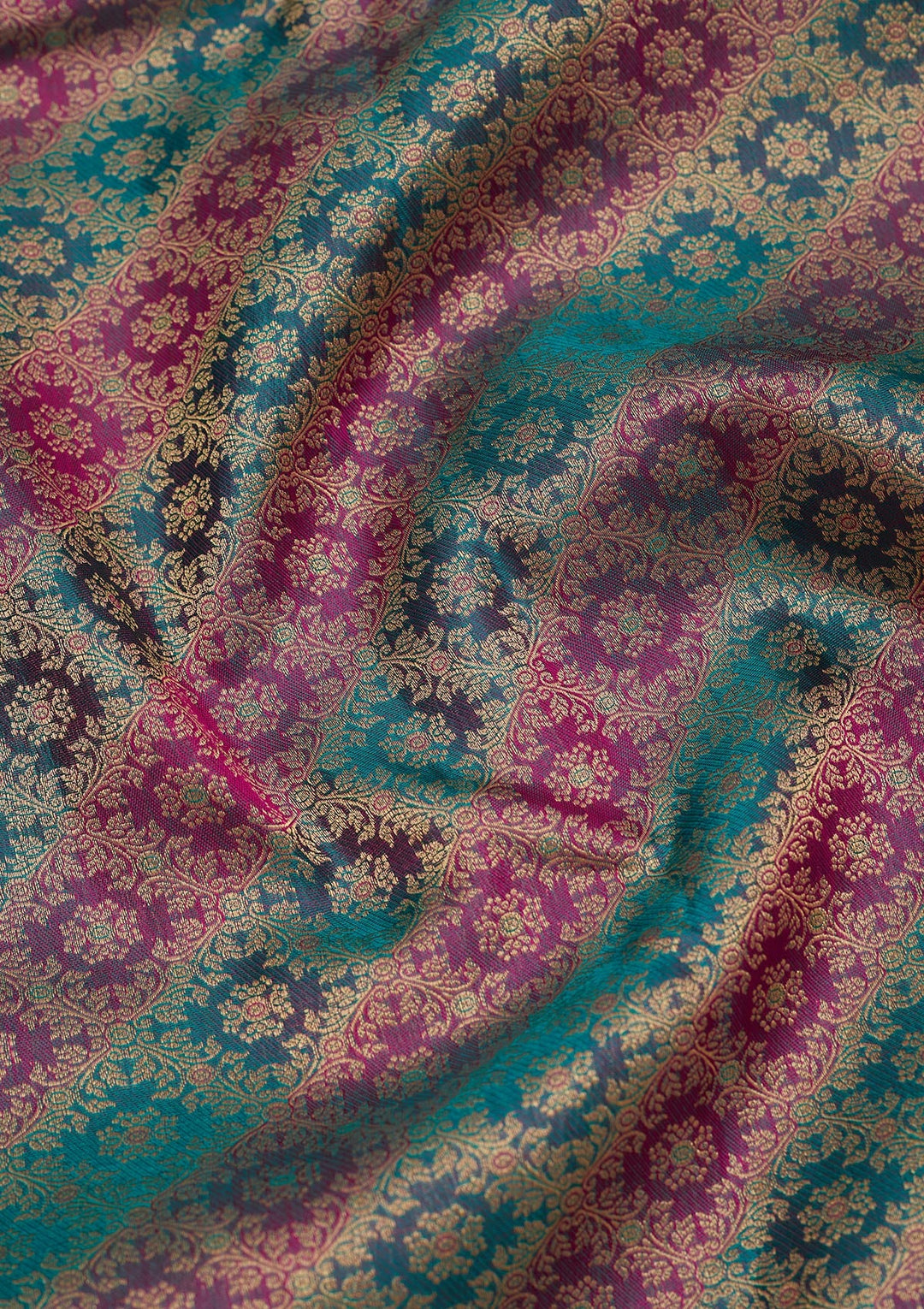 Rama Green Zariwork Pure Silk Saree-Koskii