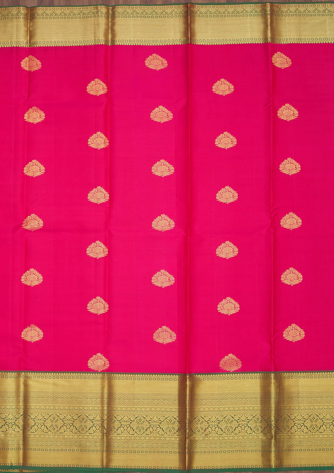 Rani Pink Zariwork Pure Silk Saree