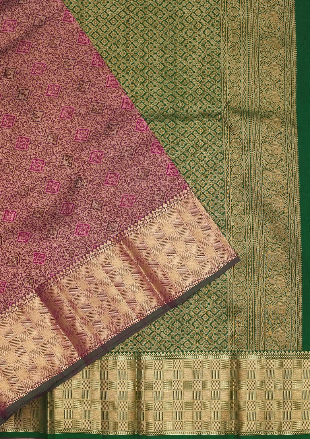 Rani Pink Zariwork Pure Silk Saree