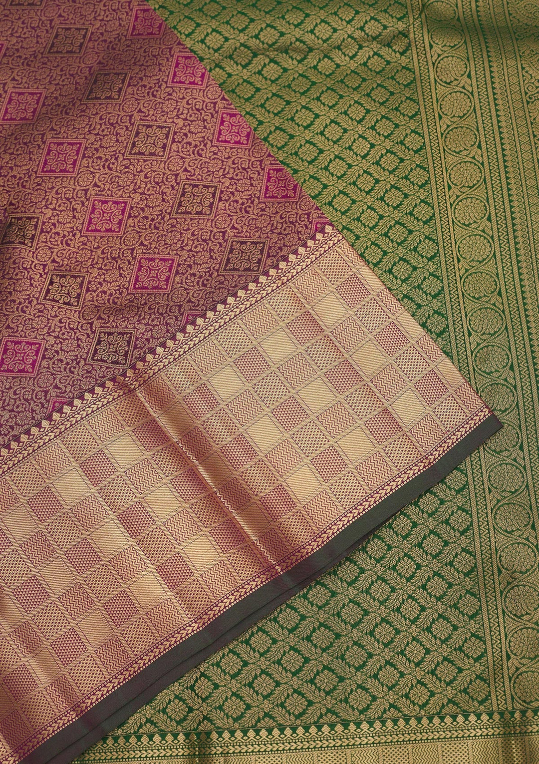 Rani Pink Zariwork Pure Silk Saree