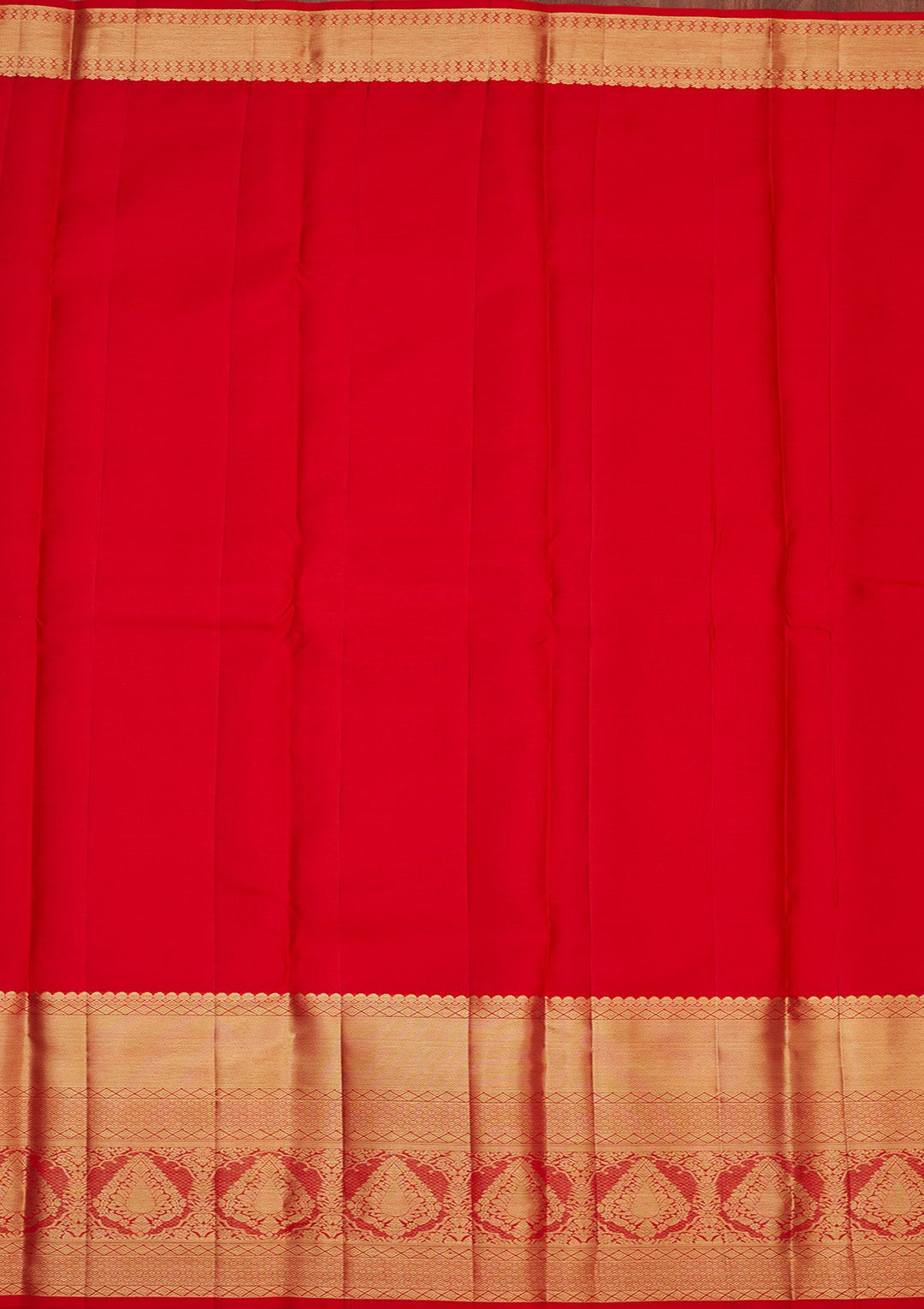 Red Zariwork Pure Silk Saree-Koskii