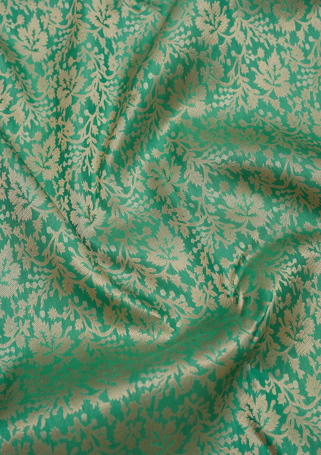 Sea Green Zariwork Pure Silk Saree-Koskii