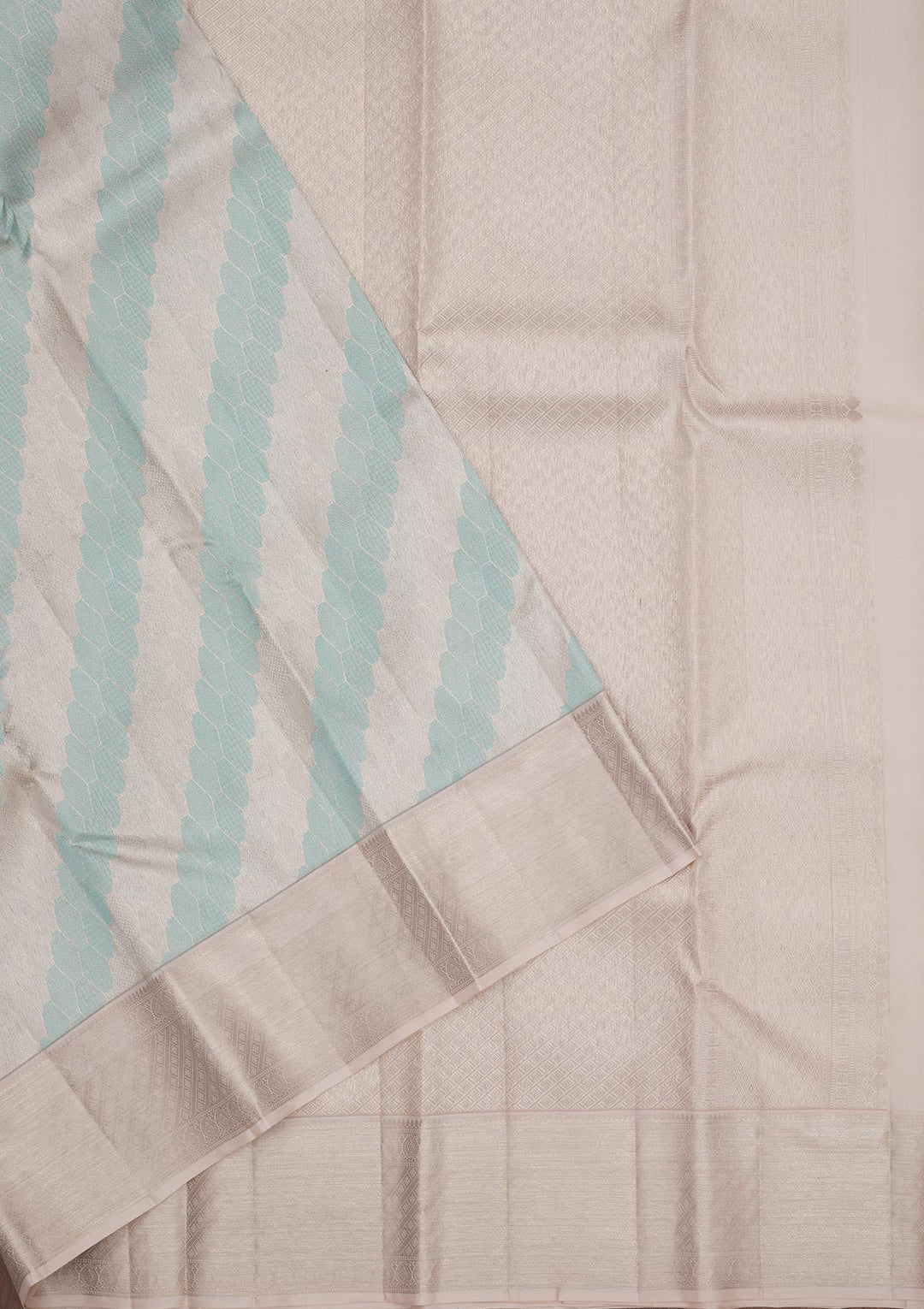 Sea Green Zariwork Pure Silk Saree