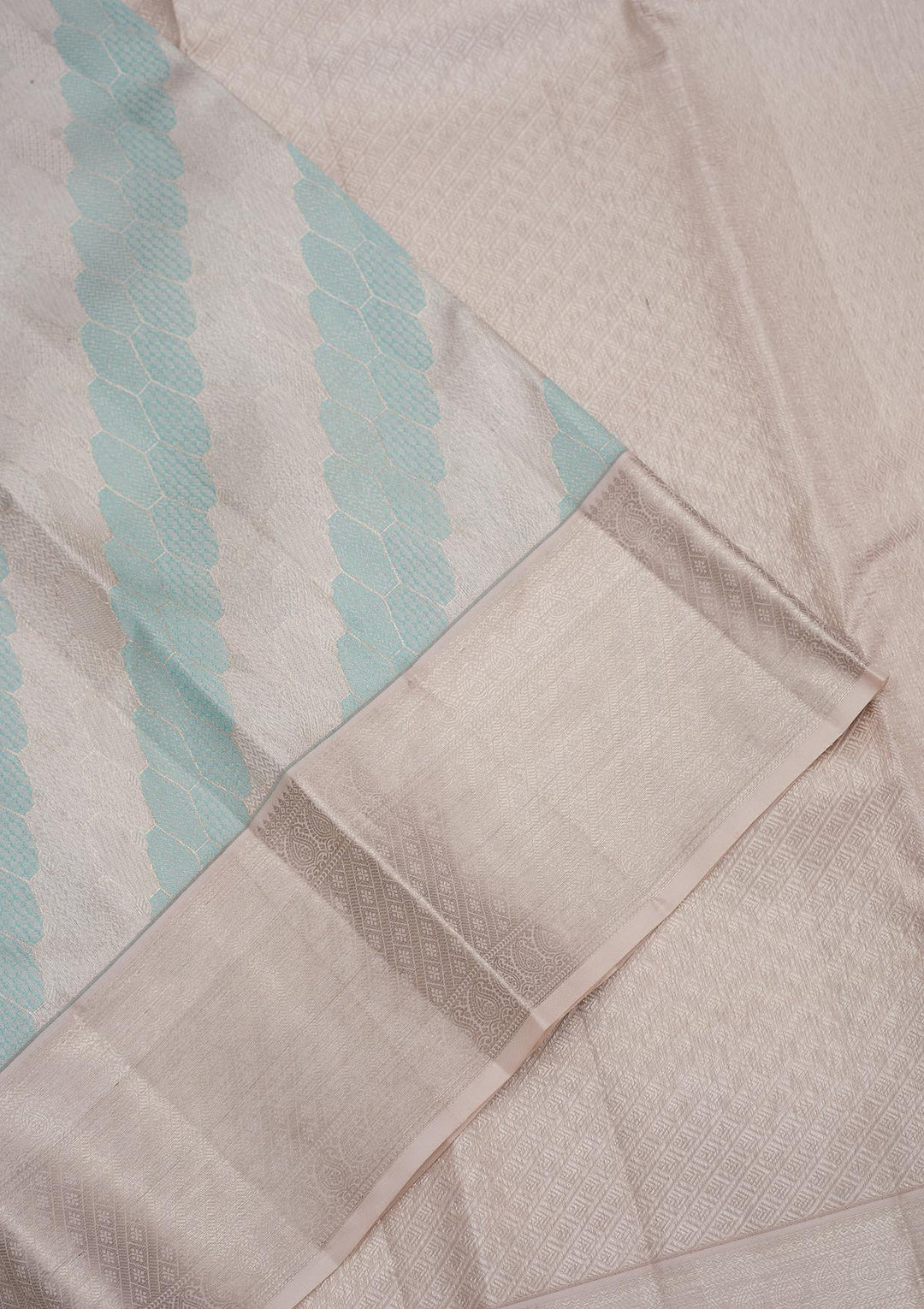 Sea Green Zariwork Pure Silk Saree