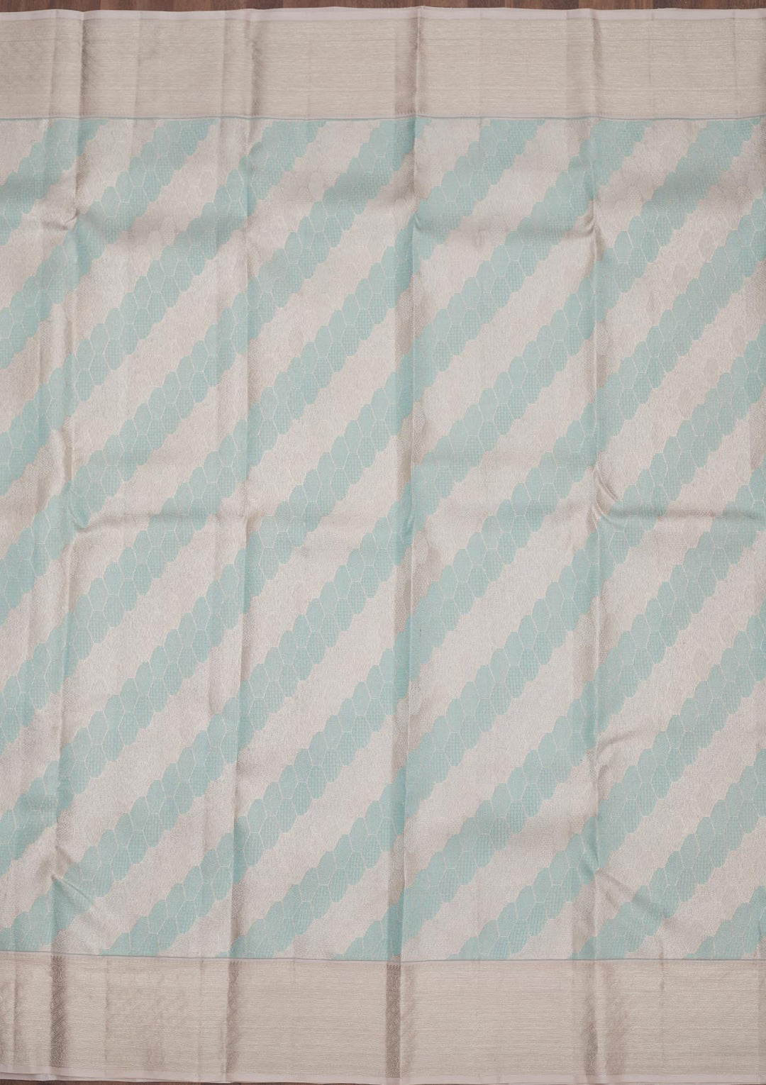 Sea Green Zariwork Pure Silk Saree