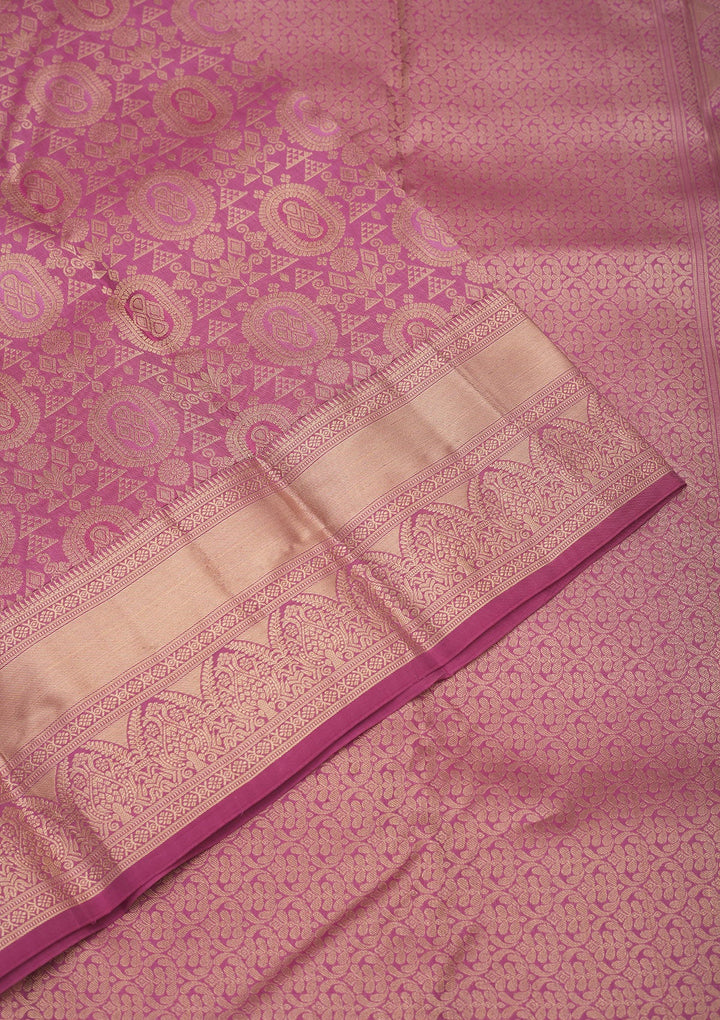 Wine Zariwork Pure Silk Saree-Koskii