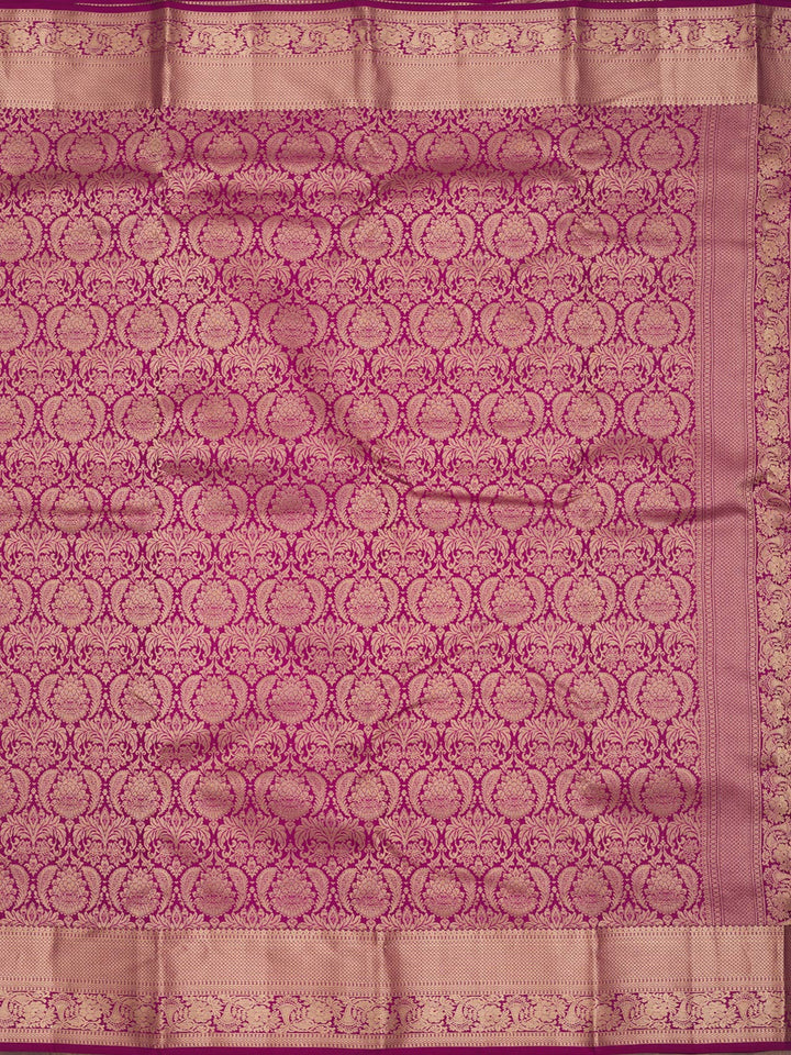 Wine Zariwork Pure Silk Saree