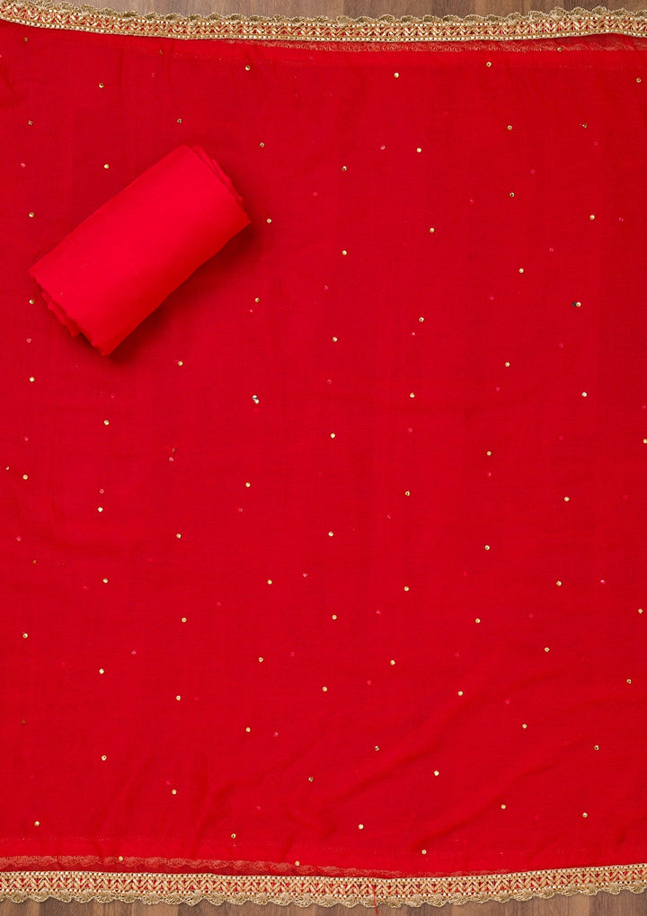 Yellow Zariwork Organza Unstitched Salwar Suit-Koskii