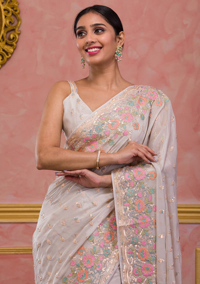 Yellow Bandhani Satin Designer Saree-Koskii